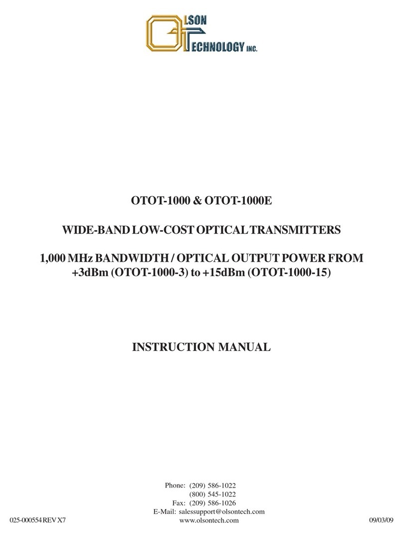 Olson Technology OTOT-1000 instruction manual