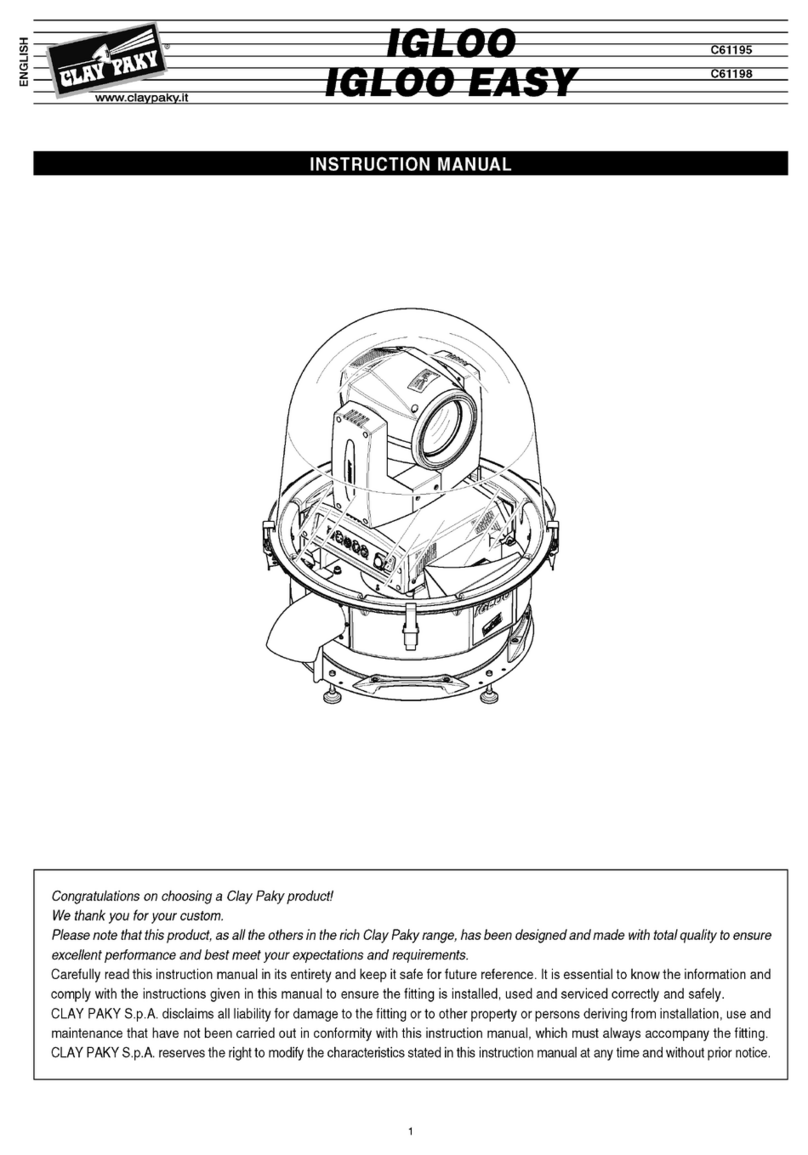 Claypaky IGLOO User manual