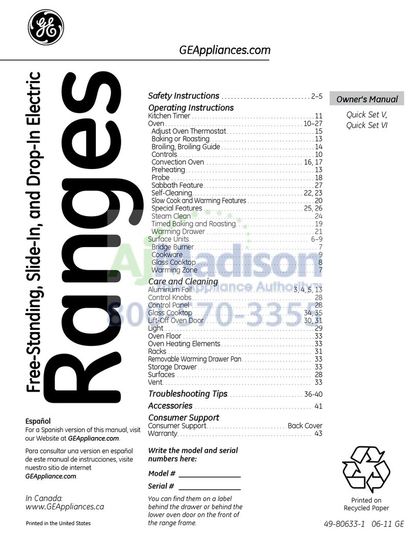 GE JB870STSS User manual