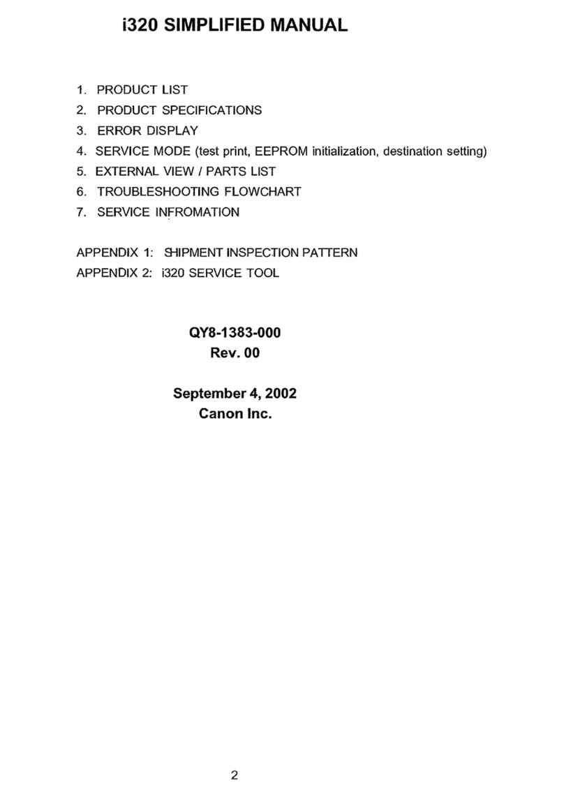 Canon i 320 User manual Canon i 320 User manual