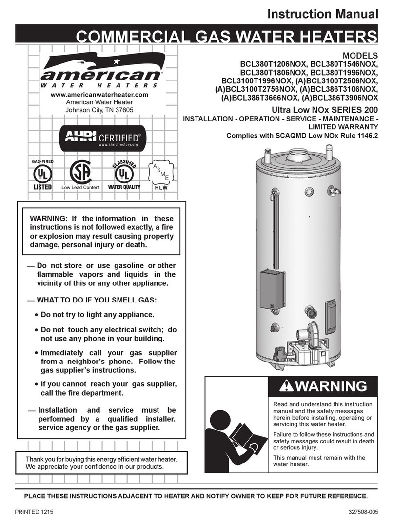 American BCL380T1206NOX instruction manual