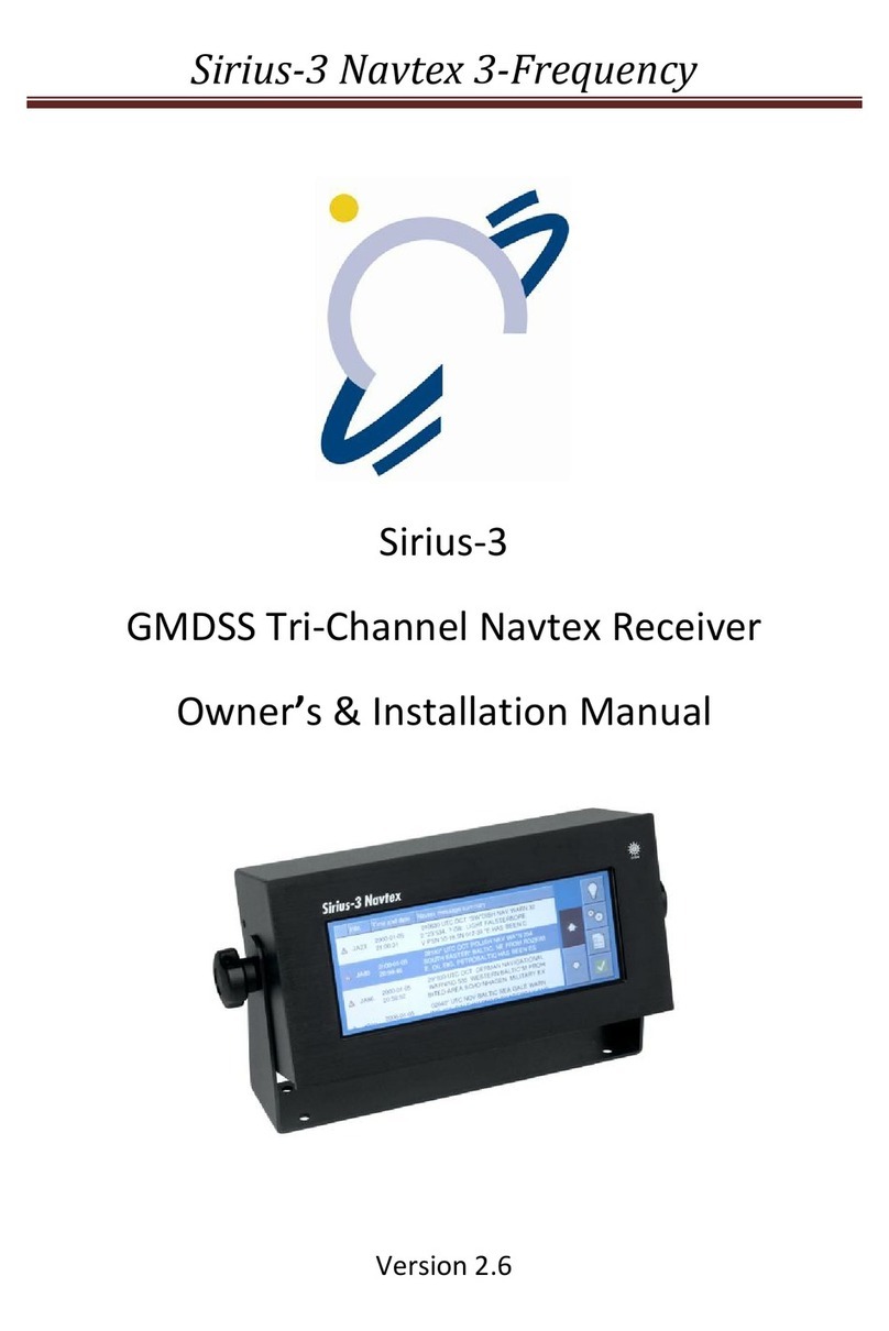 Polaris Sirius-3 Navtex 3-Frequency Owners and installation manual Polaris Sirius-3 Navtex 3-Frequency Owners and installation manual