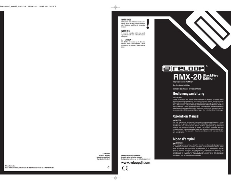 Reloop RMX-20 User manual