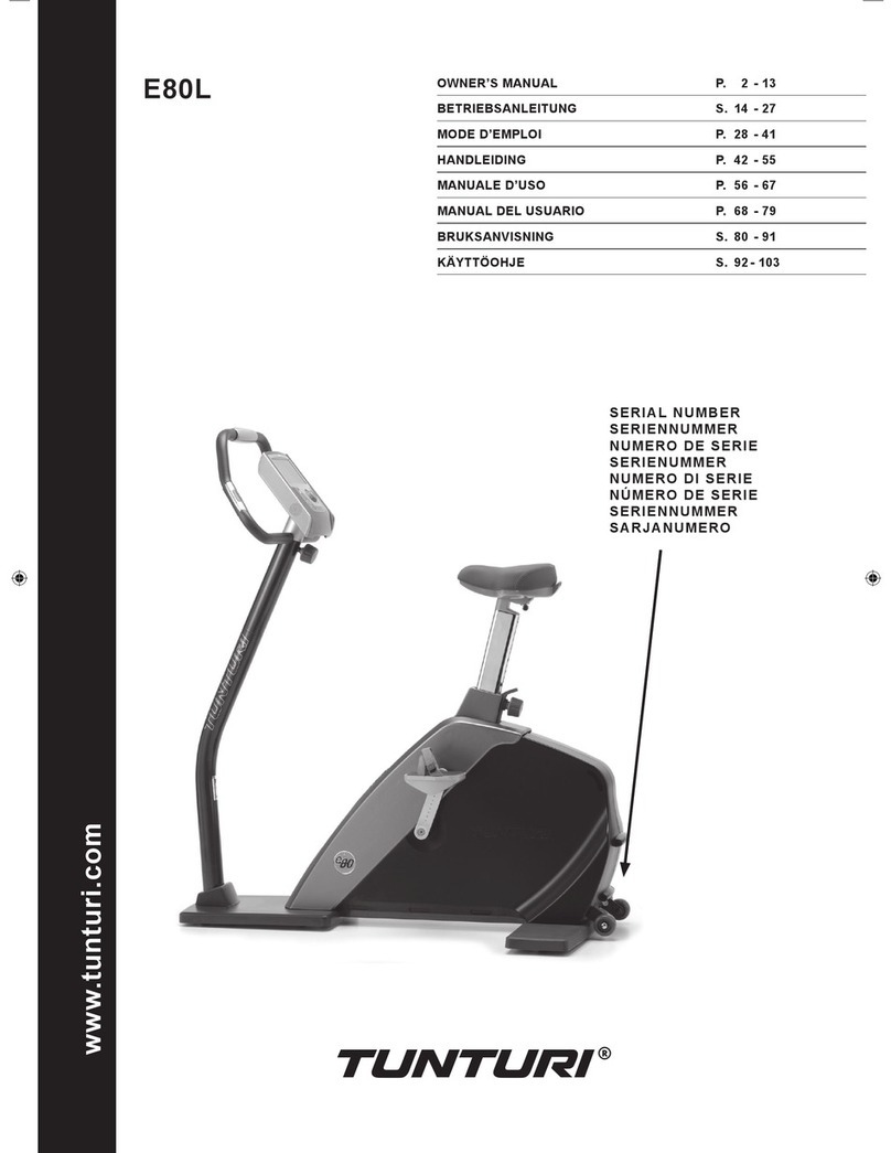 Tunturi E80L owner's manual