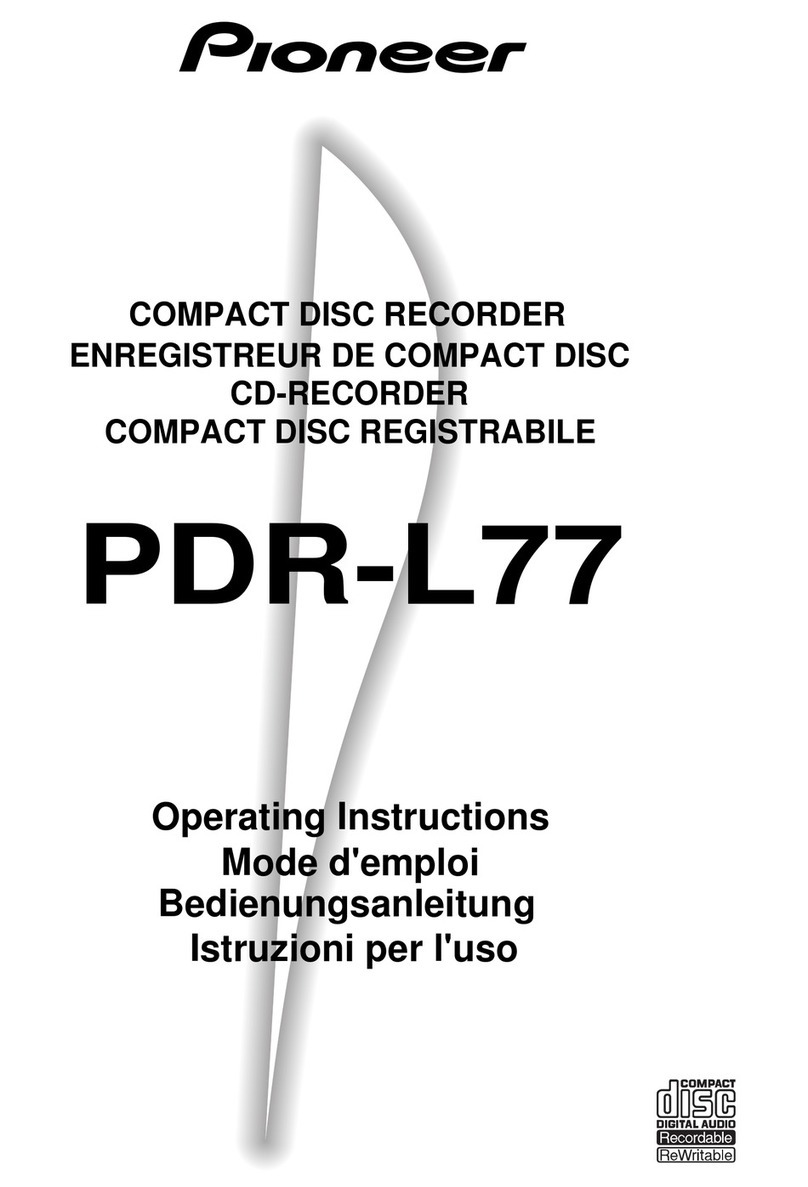 Pioneer PDR-L77 User manual Pioneer PDR-L77 User manual