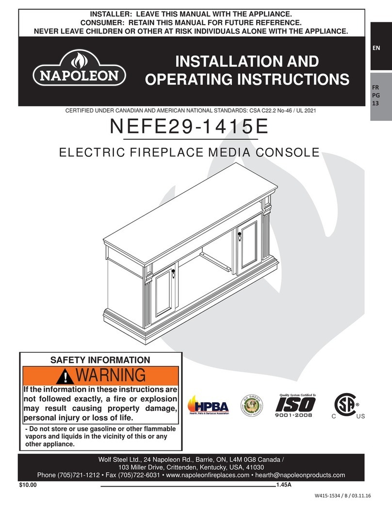 Napoleon NEFE29-1415E User manual