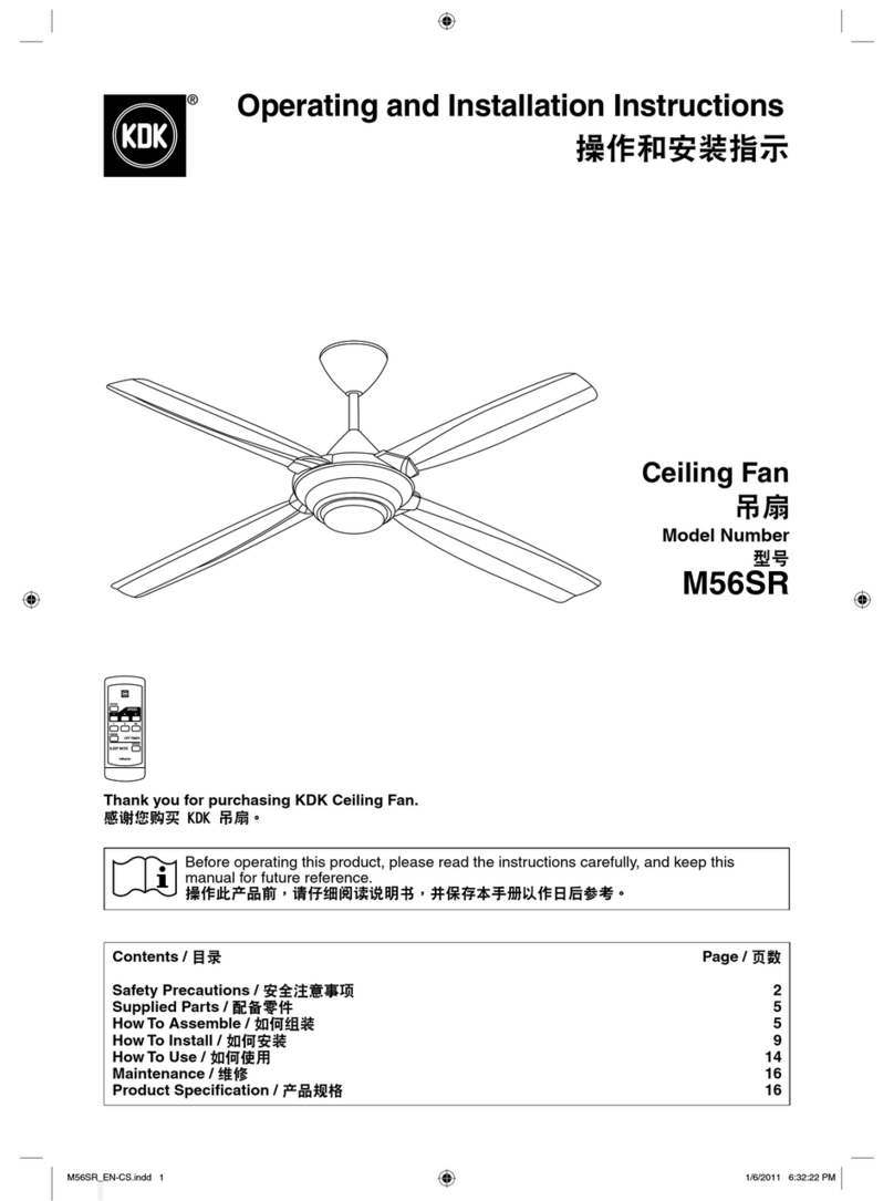 KDK M56SR User manual