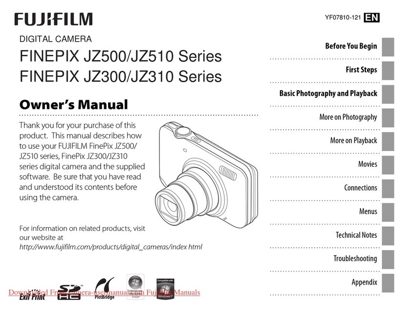 FujiFilm FINEPIX JZ500 series owner's manual