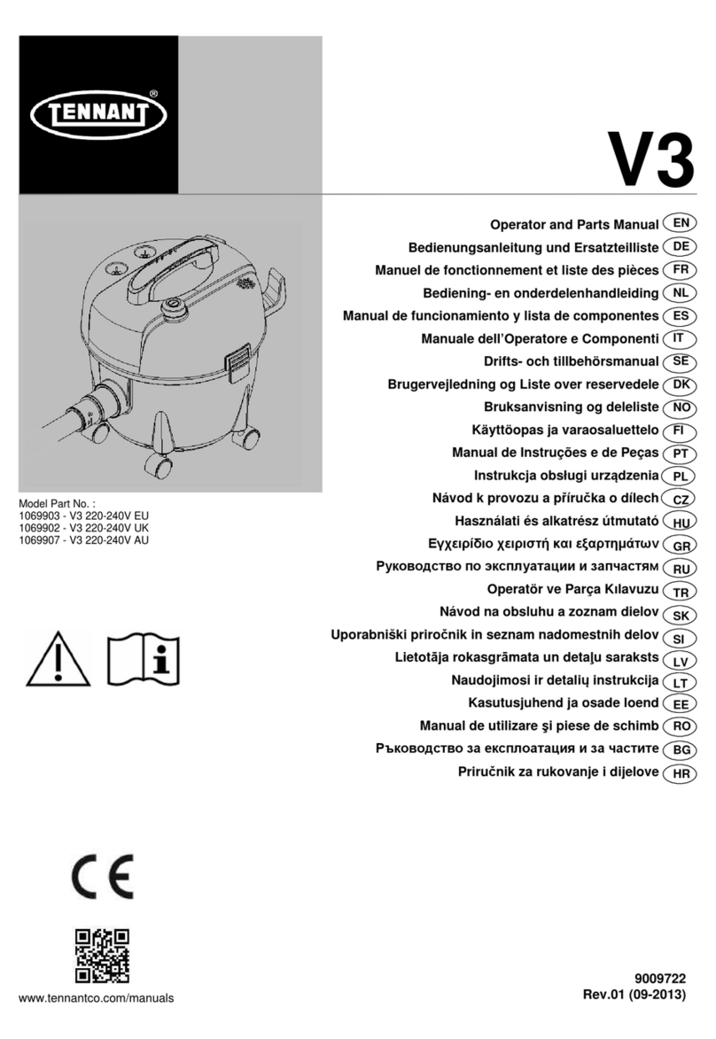 Tennant V3 Operator and parts manual