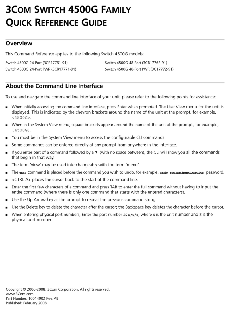 3Com 4500G 3CR17761-91 User manual