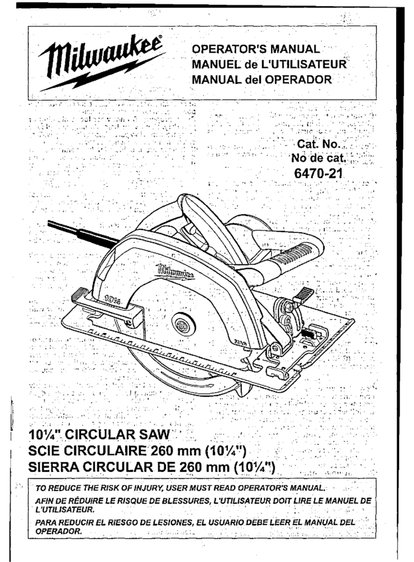 Milwaukee 6470-21 Operator's manual