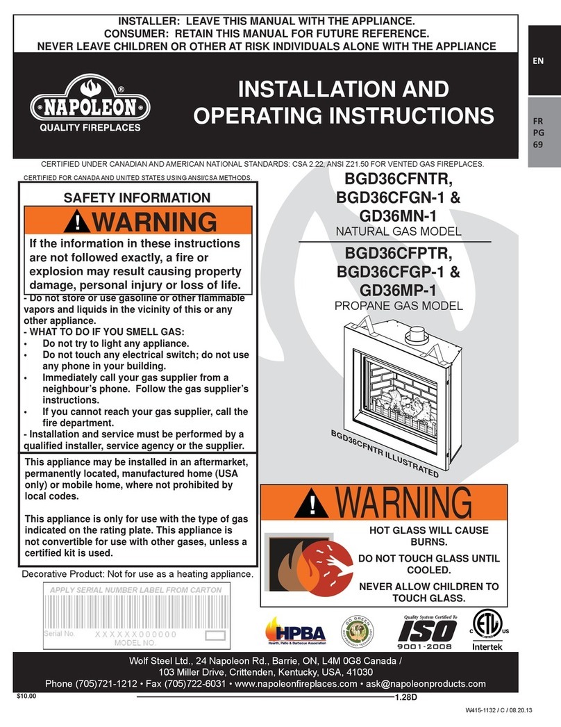 Napoleon BGD36CFNTR User manual