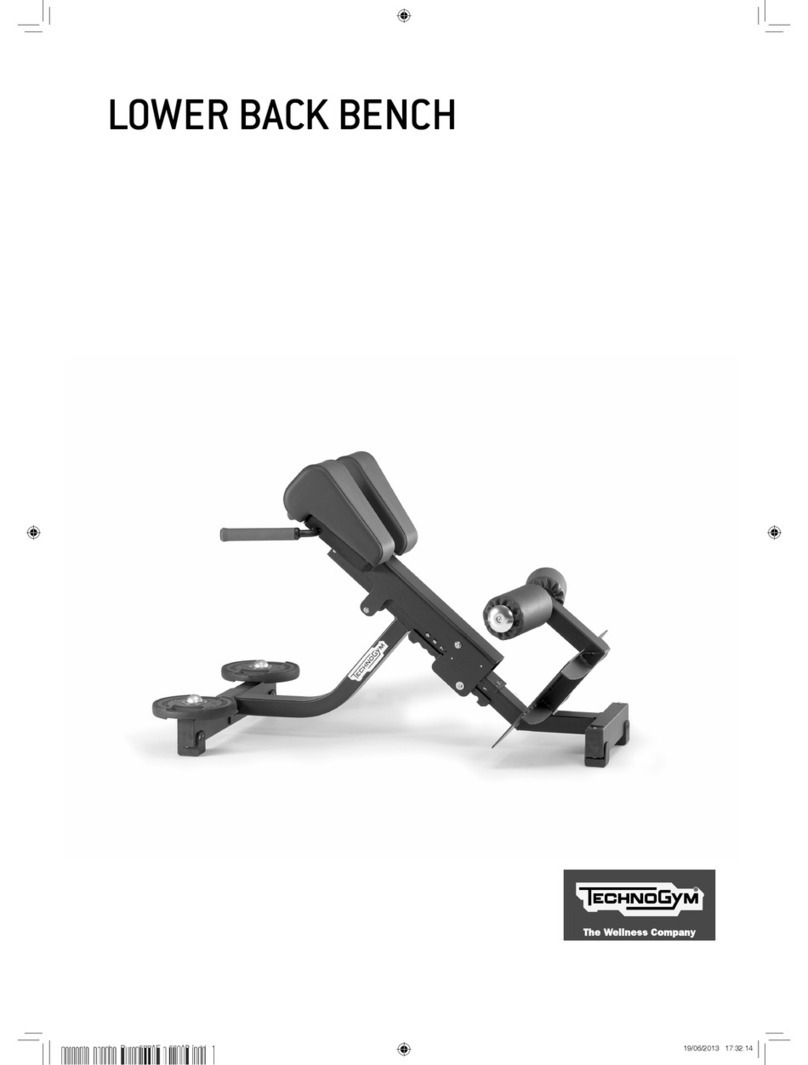 Technogym lower back bench Operation instructions