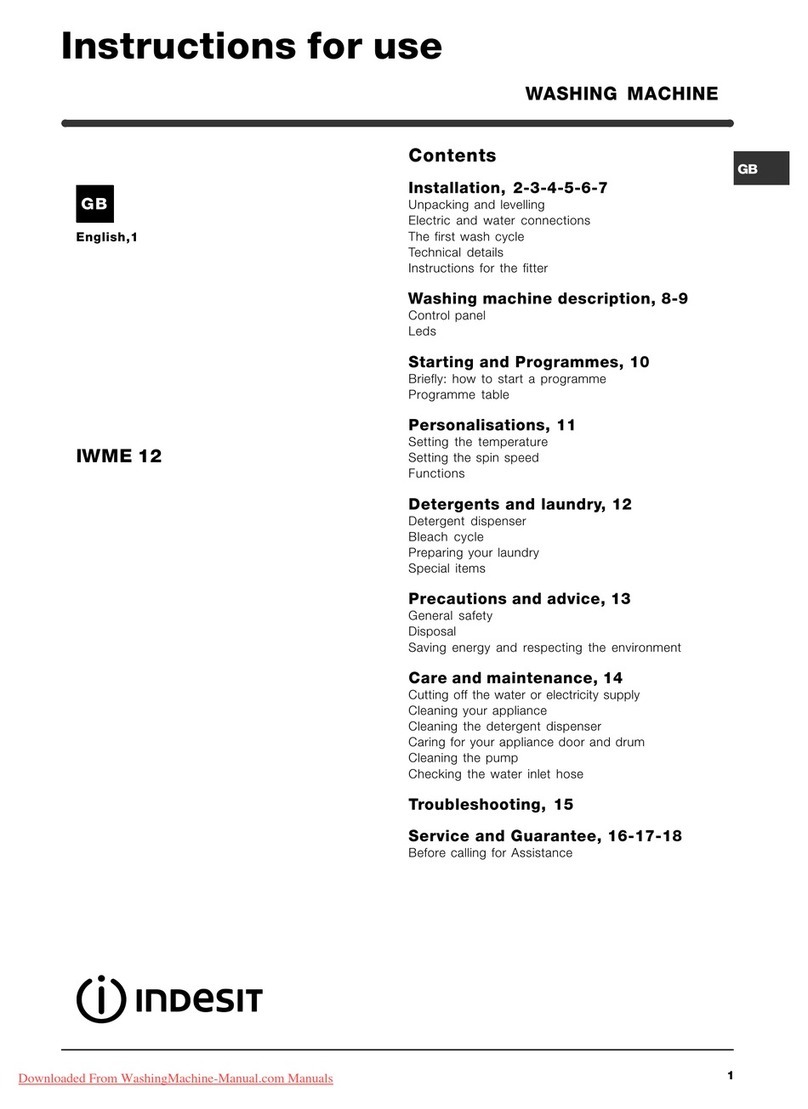 Indesit IWME 12 Instructions for use