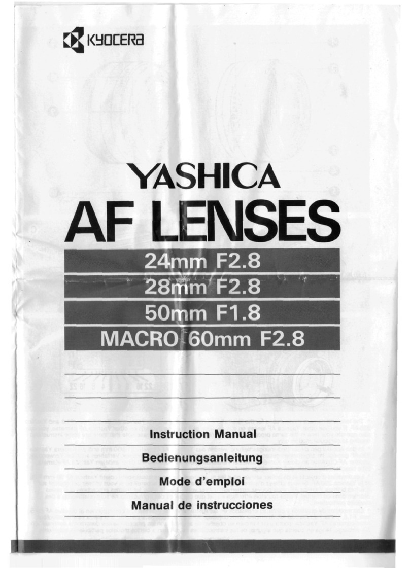 Yashica AF Lenses instruction manual Yashica AF Lenses instruction manual