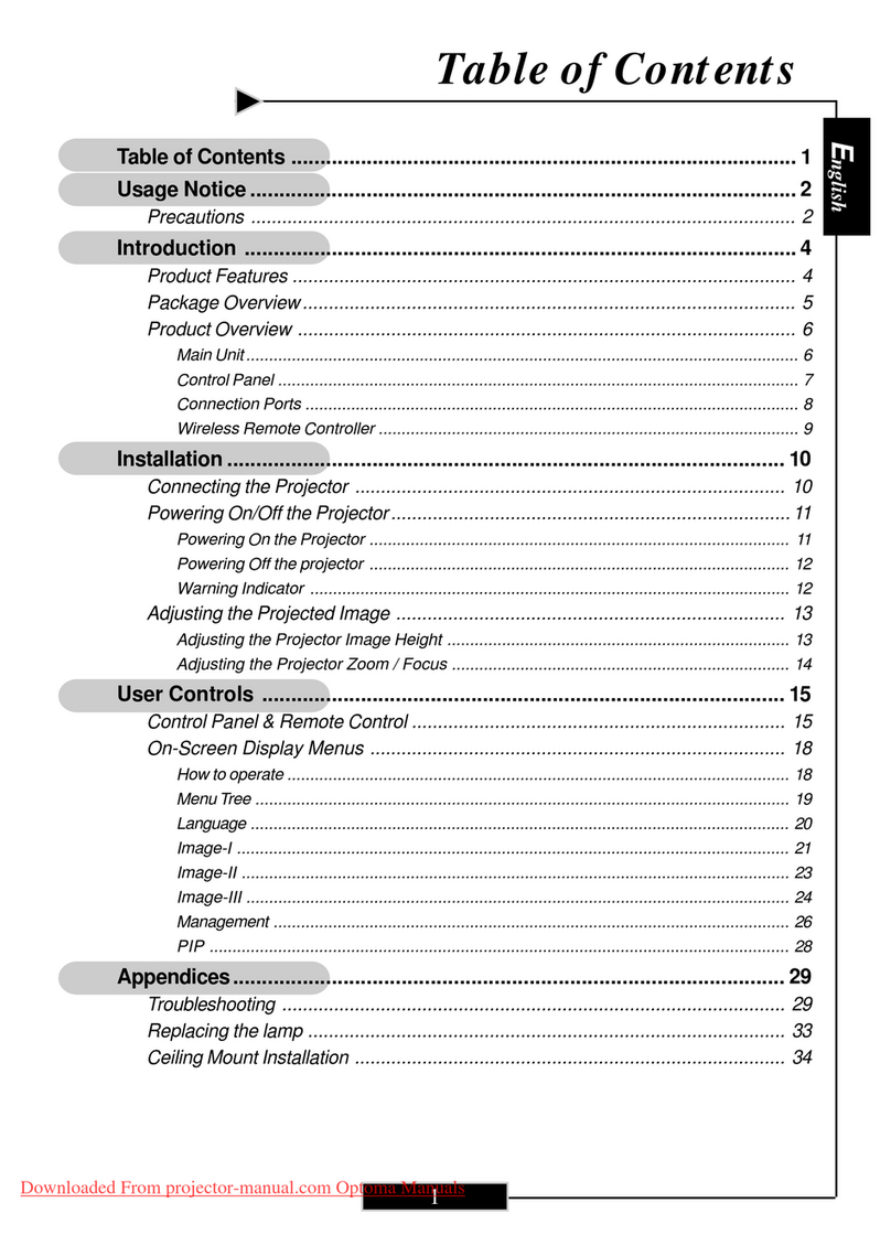 Optoma H57 User manual