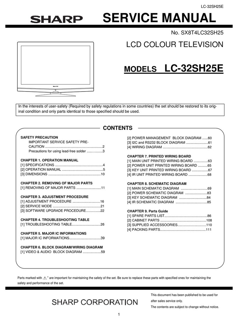 Sharp LC-32SH25E User manual