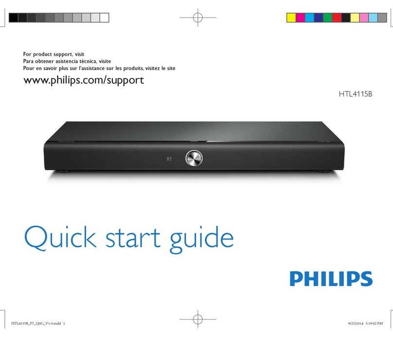 Philips HTL4115B quick start guide