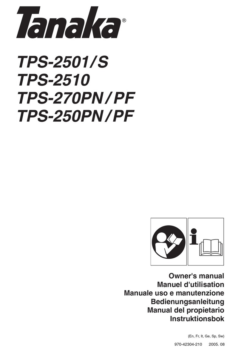 Tanaka TPS-2501 owner's manual