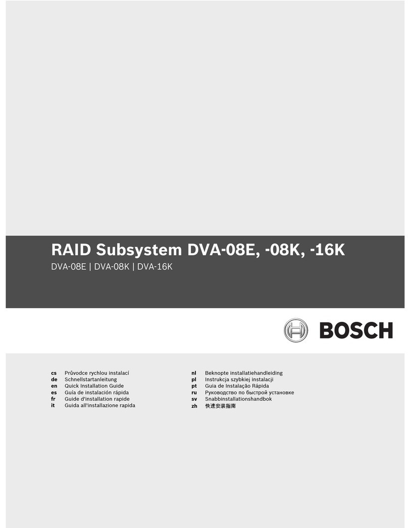 Bosch DVA-08E Quick installation guide