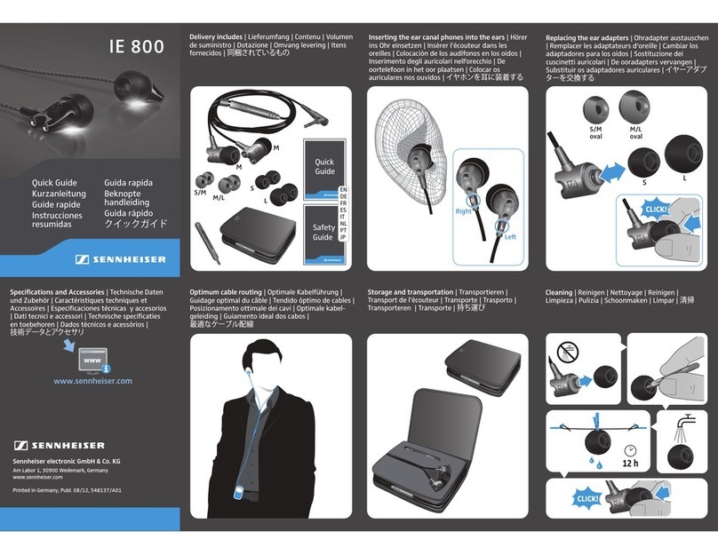 Sennheiser IE 800 User manual