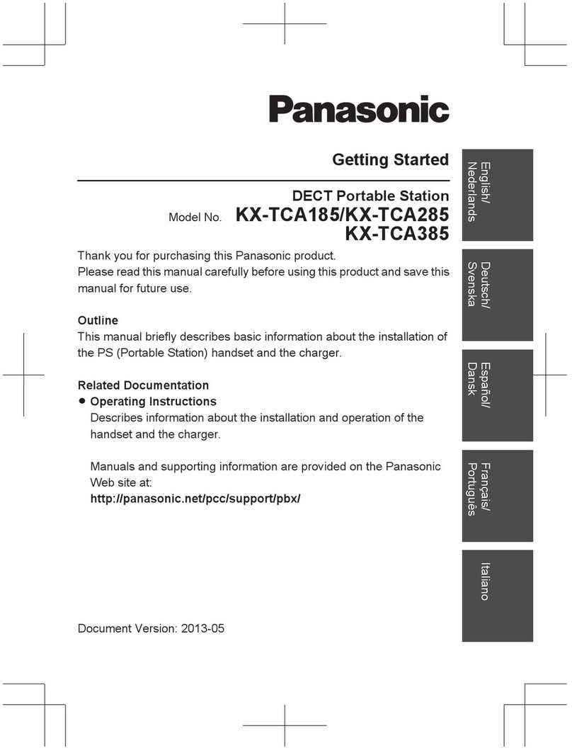 Panasonic KX-TCA185 Setup guide