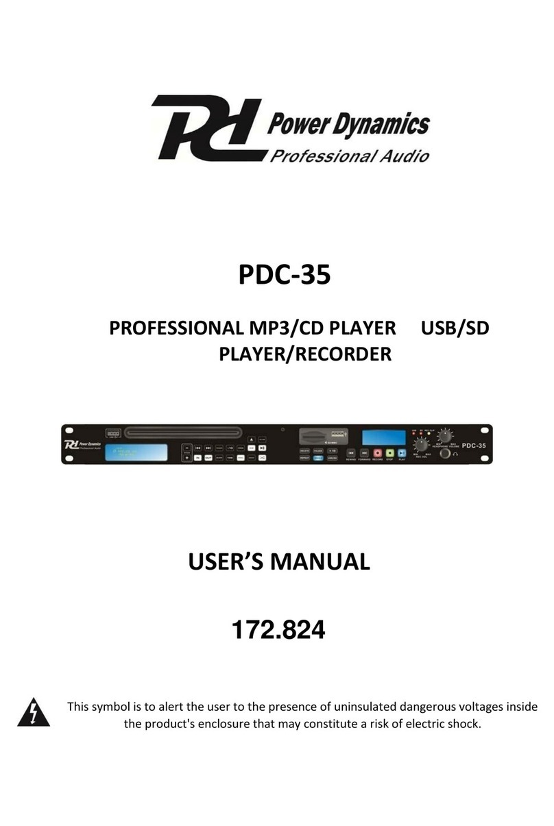 Power Dynamics PDC-35 User manual