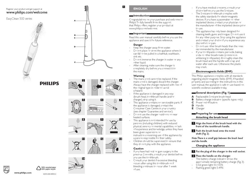 Philips easyclean 500 series User manual Philips easyclean 500 series User manual