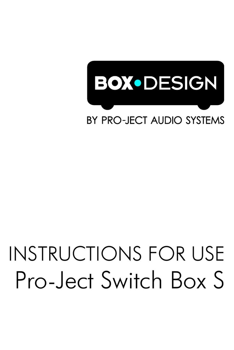 Pro-Ject Audio Systems Box S USB Instructions for use