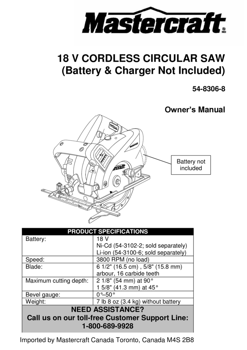 MasterCraft 54-8306-8 User manual