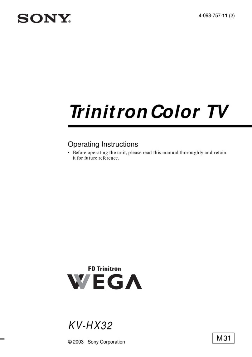 Sony KV-HX32 User manual Sony KV-HX32 User manual