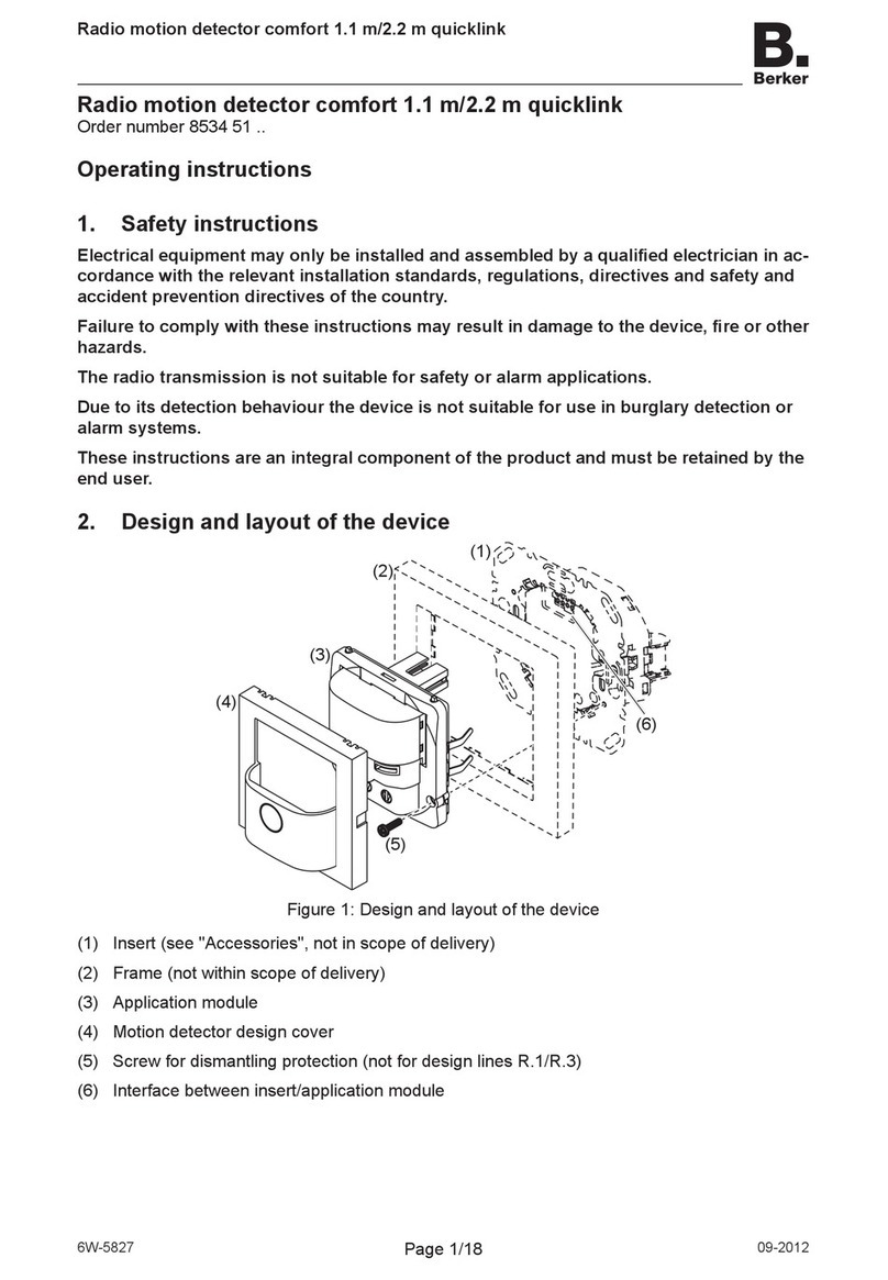 Berker 8534 51 series operating instructions
