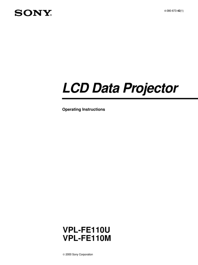 Sony VPL-FE110U operating instructions