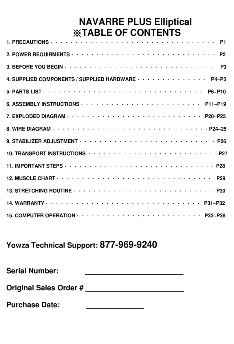 Yowza navarre plus User manual