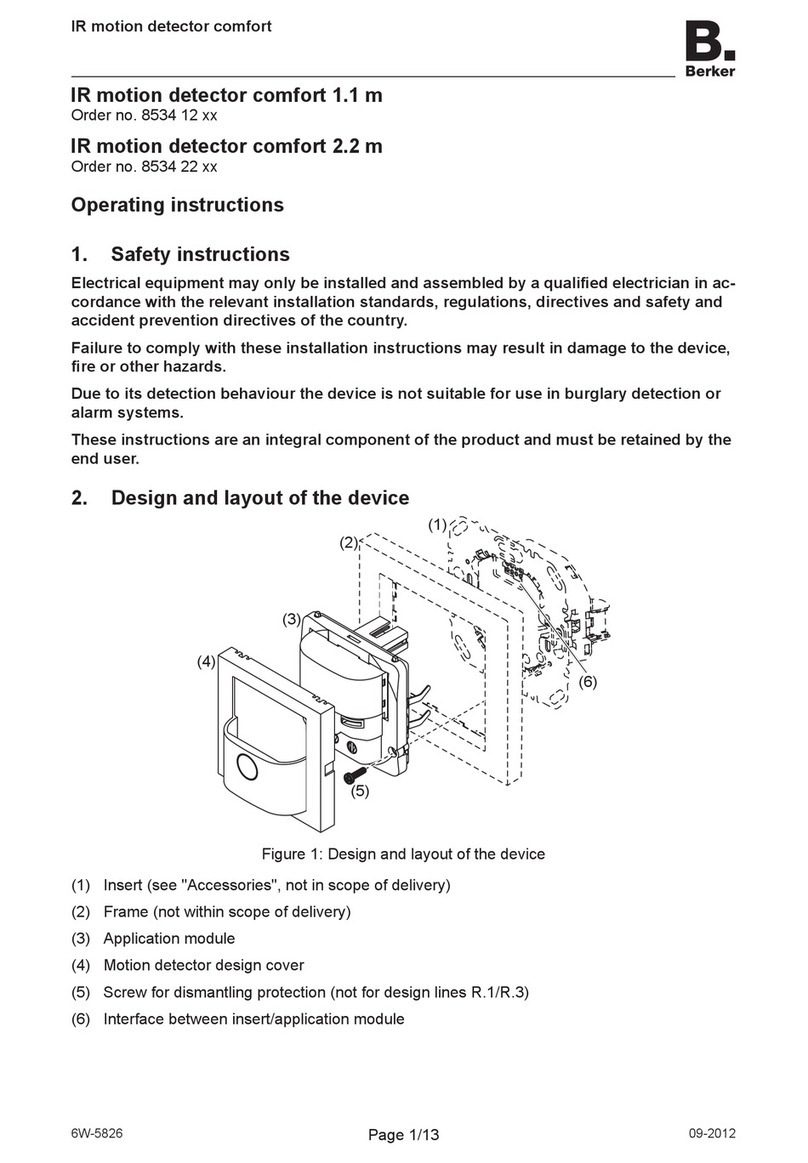 Berker 8534 12 series operating instructions