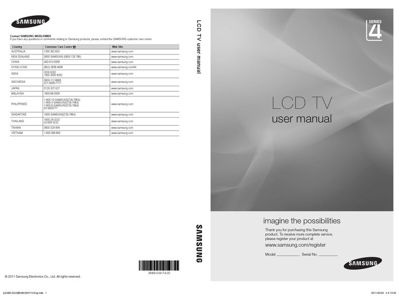 Samsung LA22D400E User manual