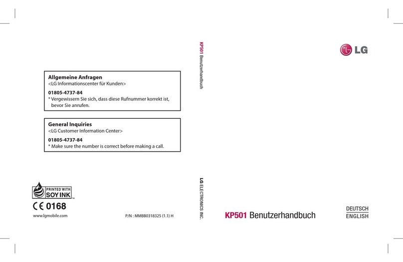 LG KP501 User manual
