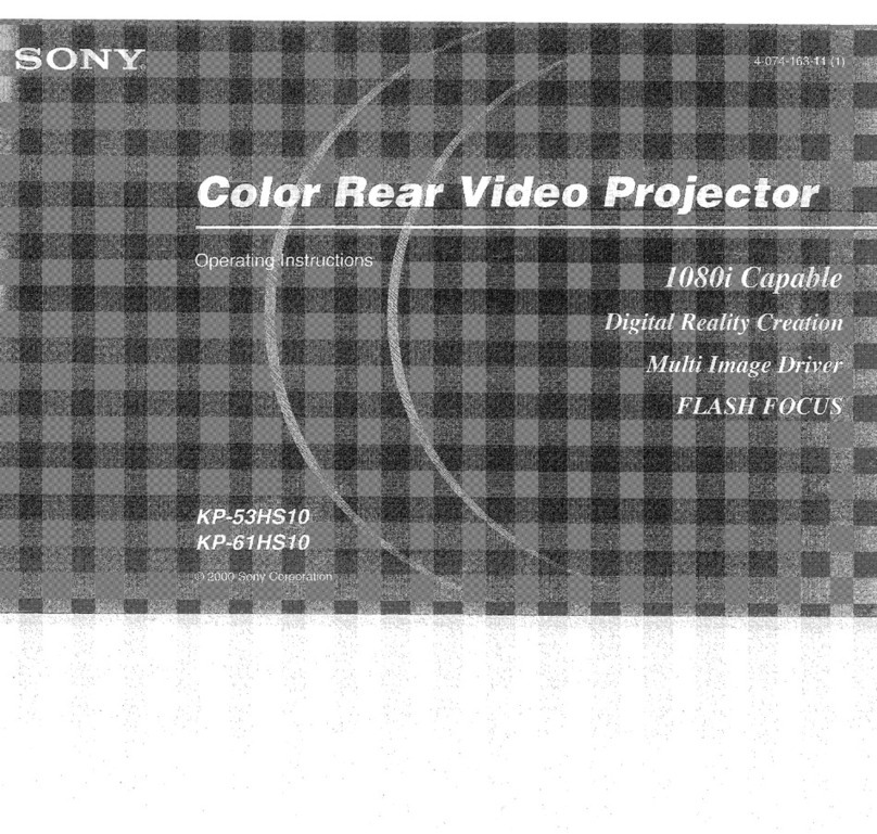 Sony KP 53HS10 Operating	 instruction