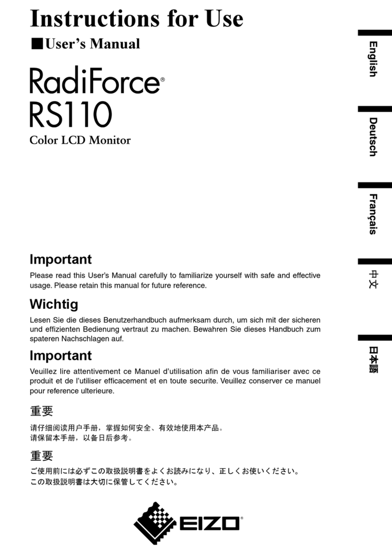 Radiforce RS110 User manual Radiforce RS110 User manual