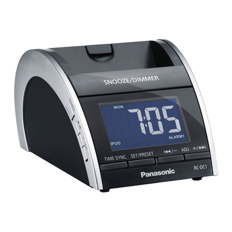Panasonic RCDC1 - IPOD/IPHONE ALARM CLOCK User manual Panasonic RCDC1 - IPOD/IPHONE ALARM CLOCK User manual