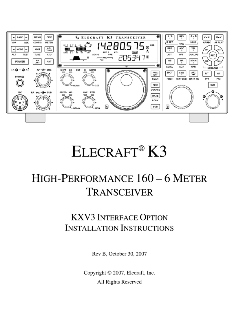 ELECRAFT K3 User manual ELECRAFT K3 User manual
