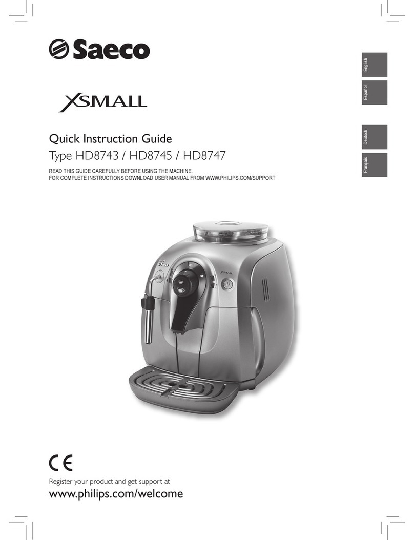 Saeco Xsmall HD8743 Mounting instructions Saeco Xsmall HD8743 Mounting instructions
