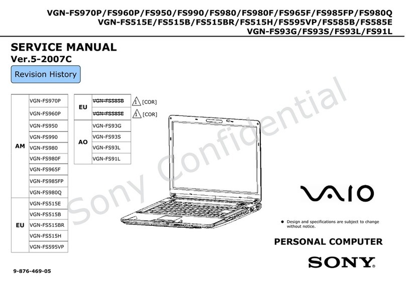Sony VAIO VGN-FS97OP User manual