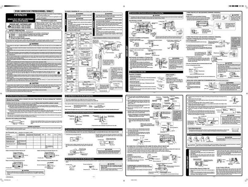 Hitachi RAS-D10EX5 User manual