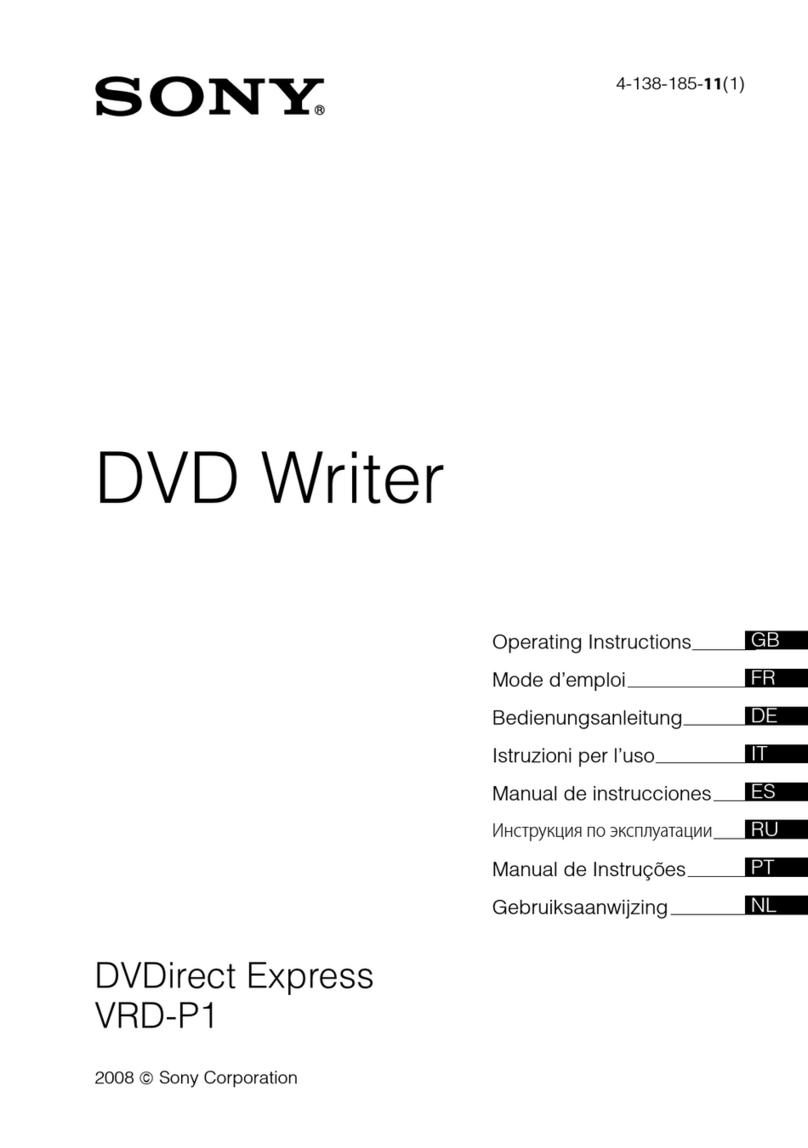 Sony DVDirect Express VRD-P1 operating instructions