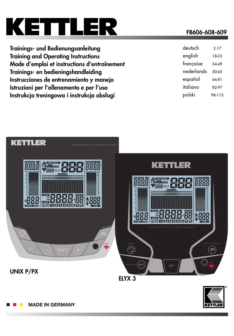 Kettler FB606 UNIX P Training and operating instructions Kettler FB606 UNIX P Training and operating instructions