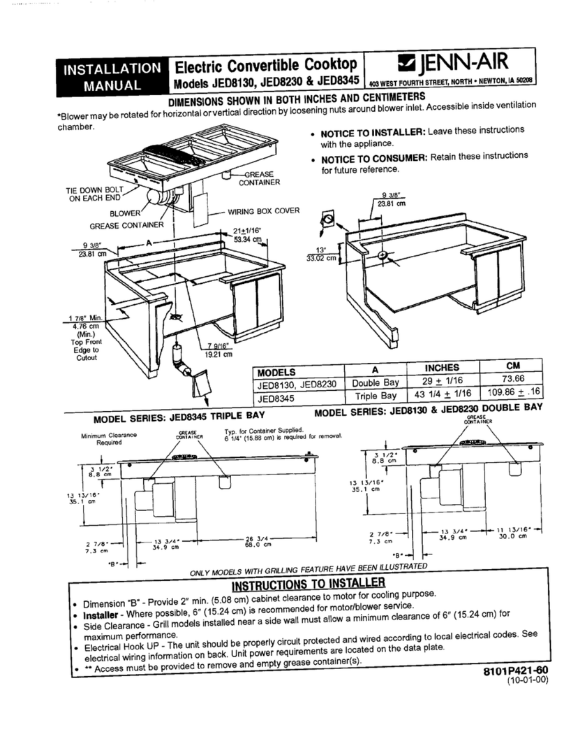 Jenn-Air JED8130 installation manual