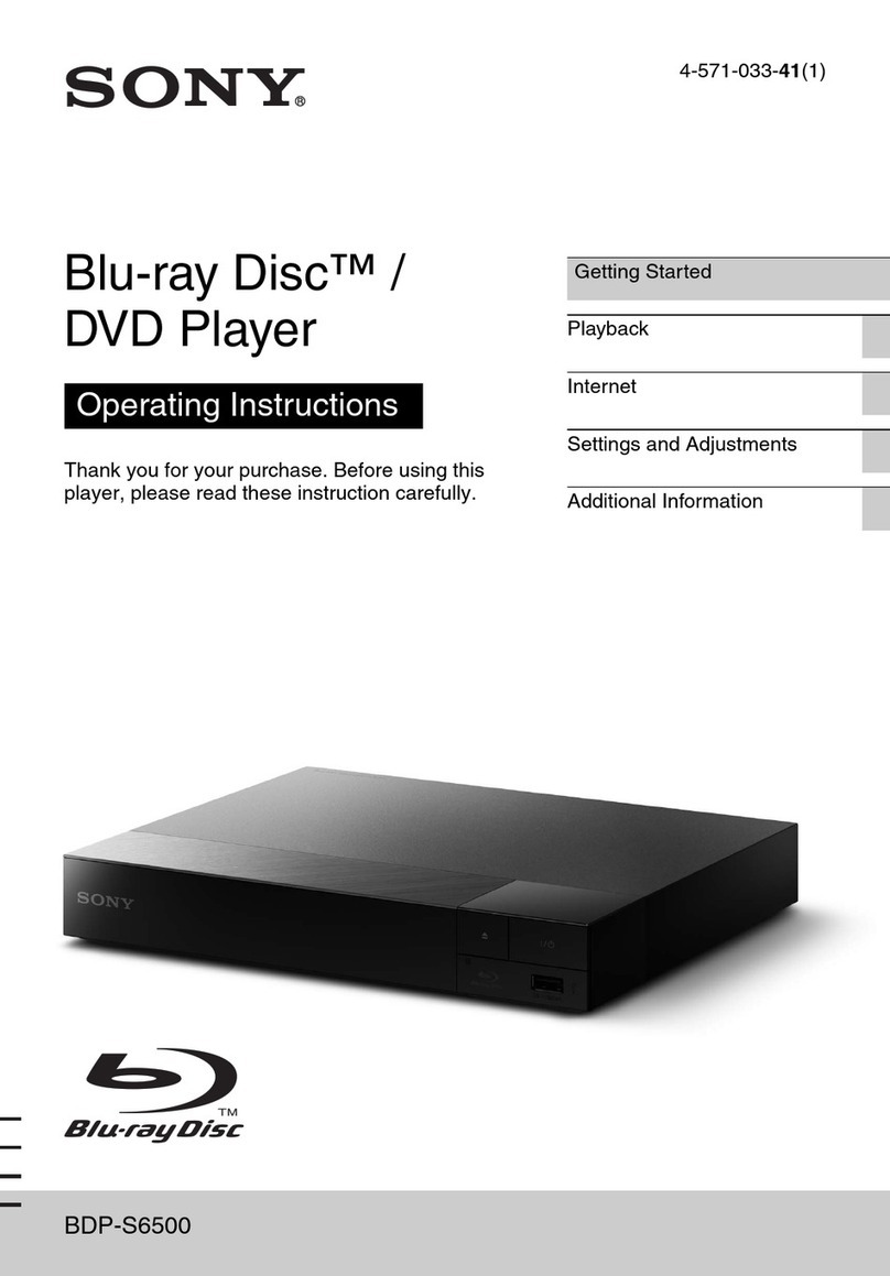 Sony BDP-S6500 User manual