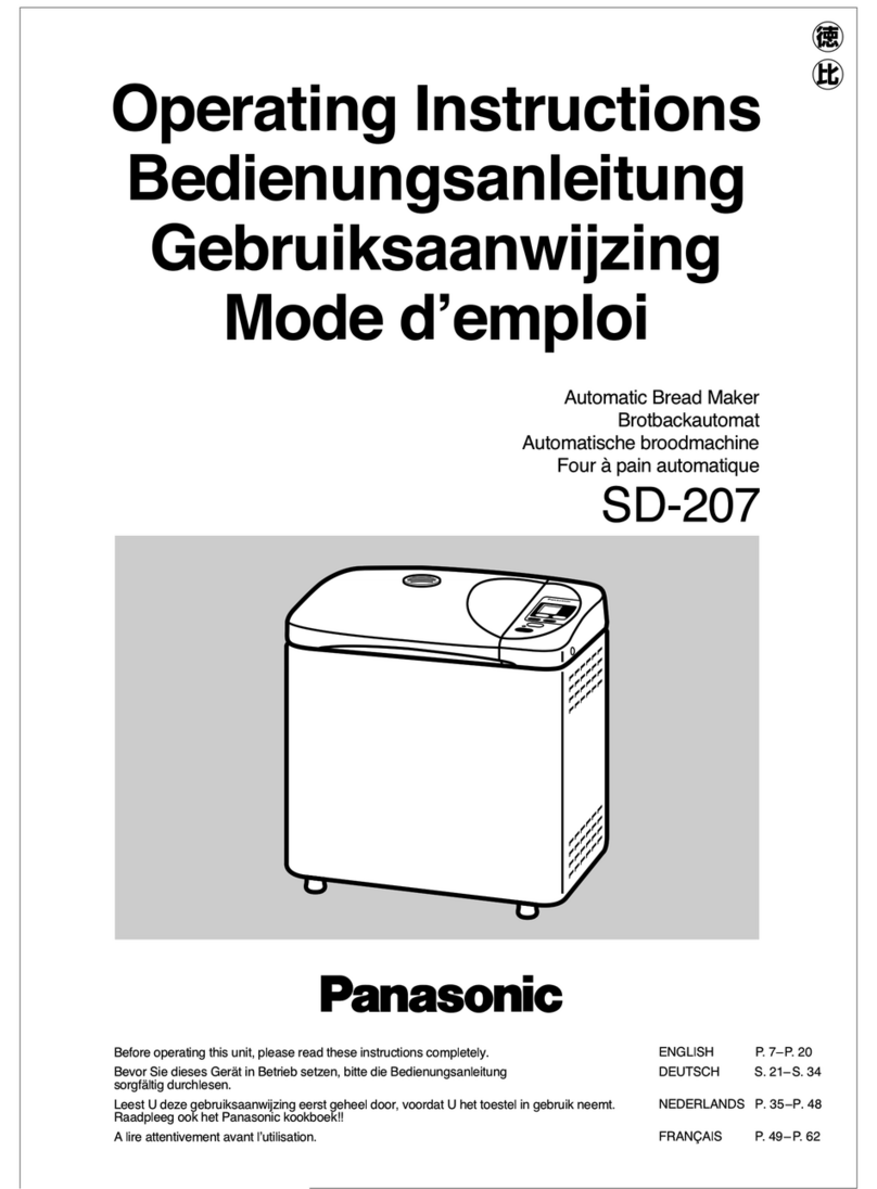 Panasonic SD-207 operating instructions