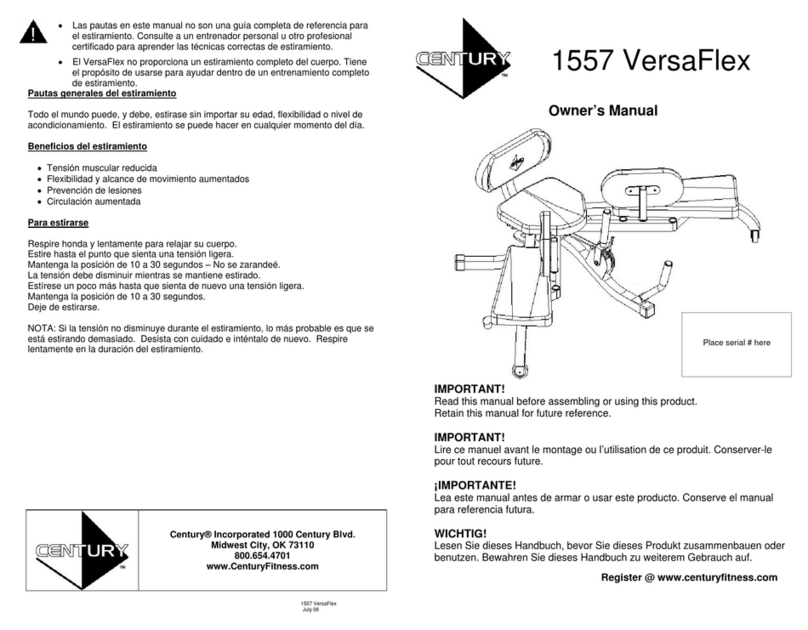 Century 1557 VersaFlex owner's manual